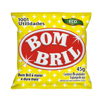 Esponja Bombril Lã de Aço 6un 45g