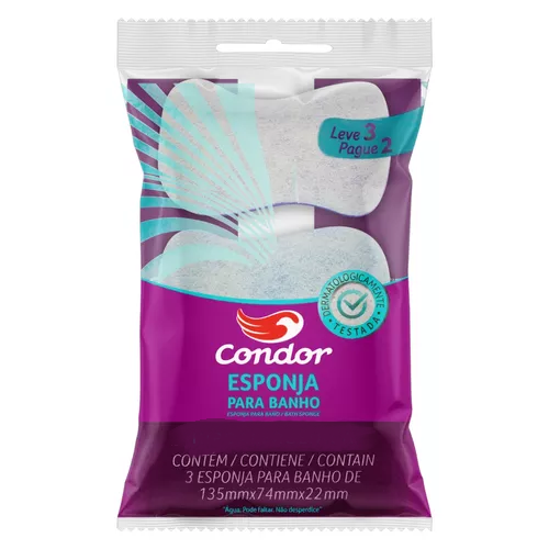 Esponja Condor para Banho Leve 3 Pague 2