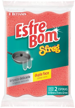 Esponja Esfrebom Dupla Face Sfreg 2un