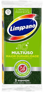 Esponja Limppano Limpeza Pesada 3un