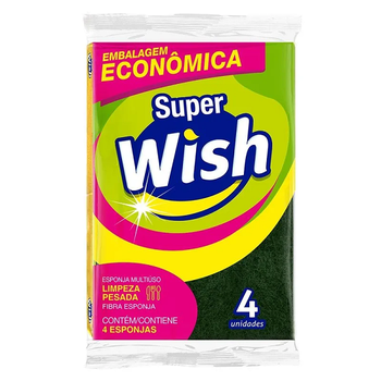 Esponja Super Wish Multiuso com 4un