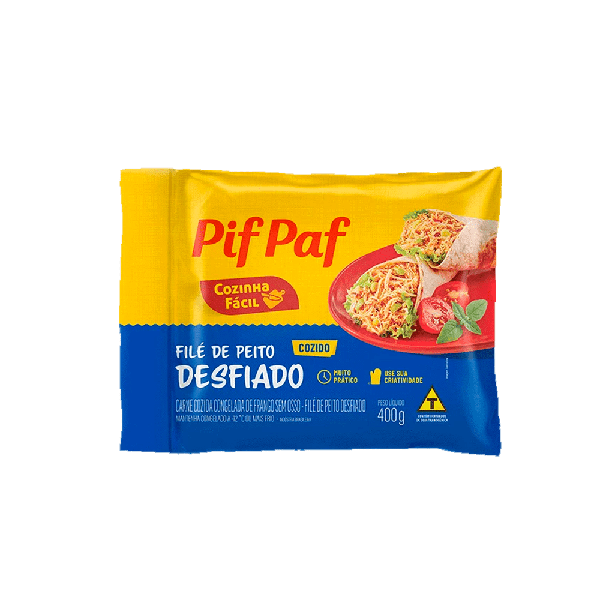 Filé de Peito Pif Paf Cozido e Desfiado 400g