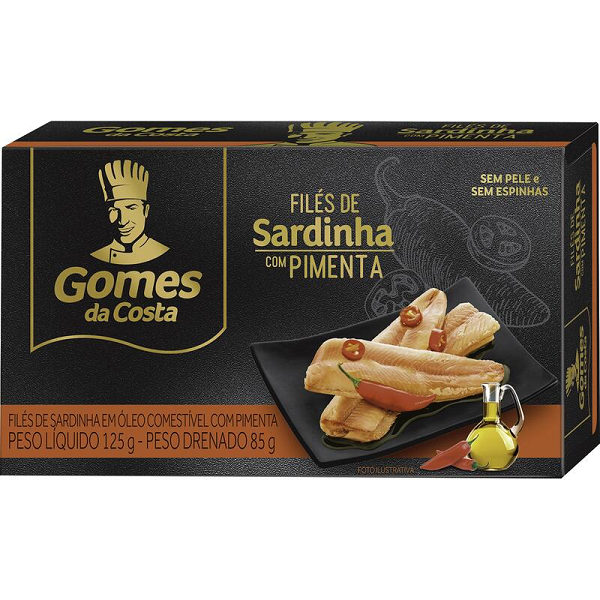 Filé de Sardinha Gomes da Costa com Pimenta 125g