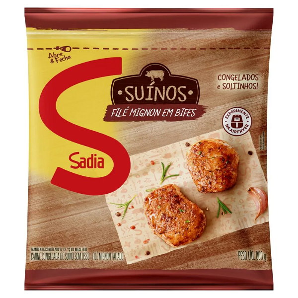 Filé Mignon Sadia Cortes Suínos em Bifes 800g