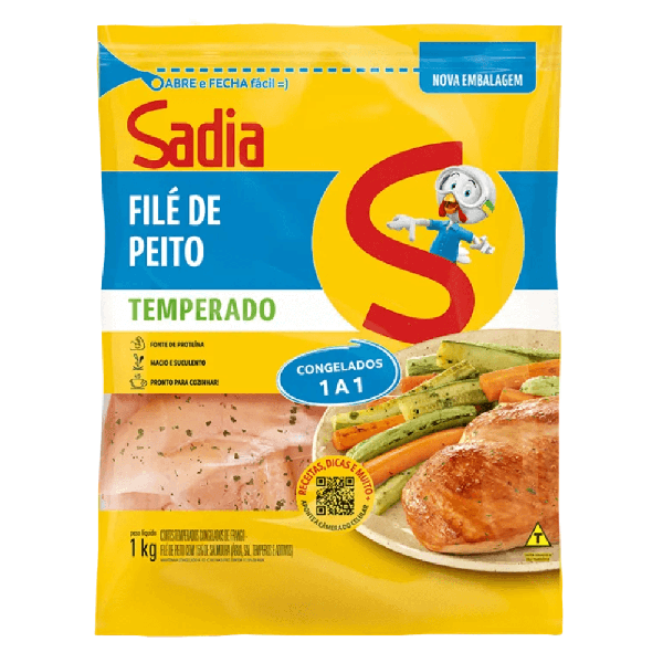 File de Peito Sadia Temperado 1Kg