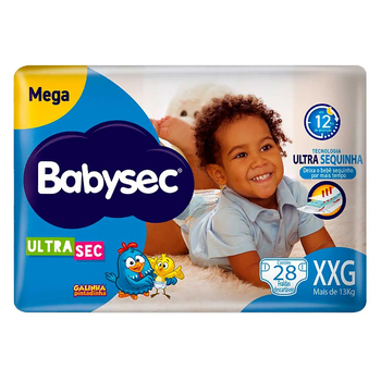 Fralda Babysec Galinha Pintadinha Ultra Sec Xxg 28un