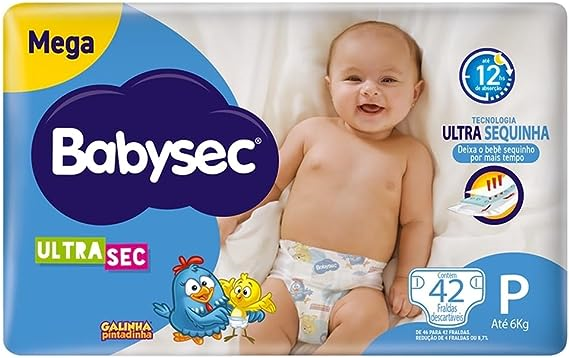 Fralda Babysec Ultra Sec Mega Pacote P 42un