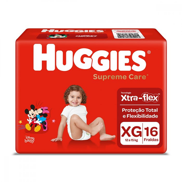 Fralda Huggies Supreme Care XG 16un