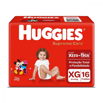 Fralda Huggies Supreme Care XG 16un