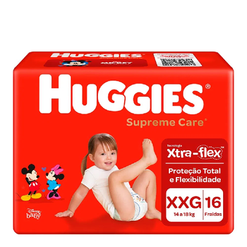 Fralda Huggies Supreme Care XXG 16un