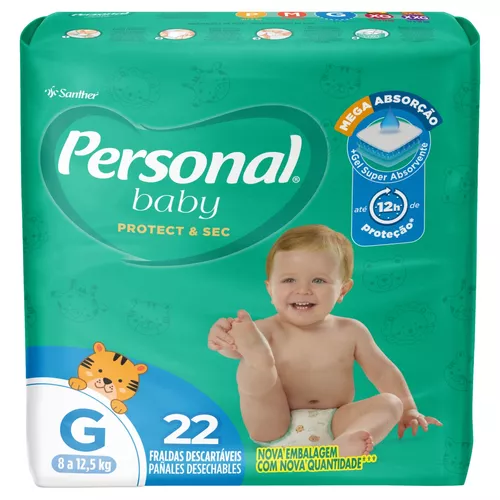 Fralda Personal Baby Protect e Sec G 22un