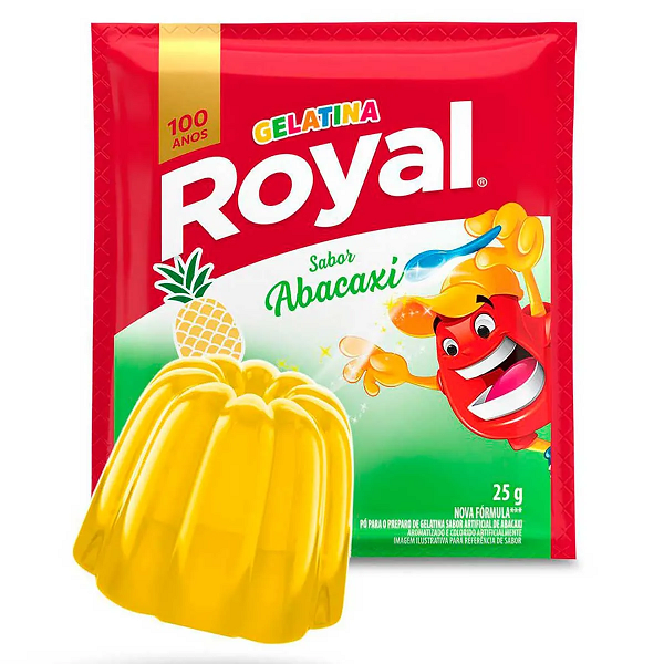 Gelatina em Pó Royal Sabor Abacaxi 25g