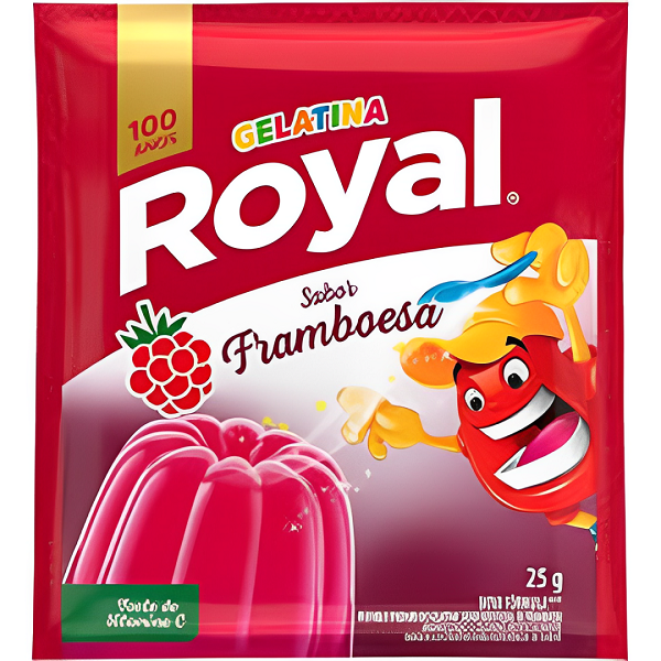 Gelatina em Pó Royal Sabor Framboesa 25g