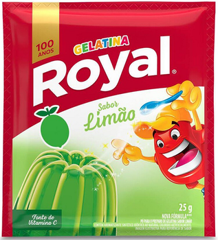 Gelatina em Pó Royal Sabor Limão 25g