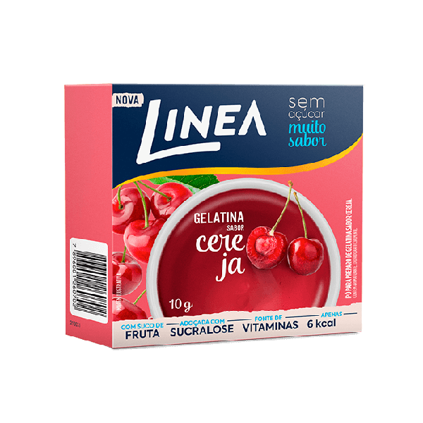 Gelatina Linea  sem Açúcar Cereja 10g