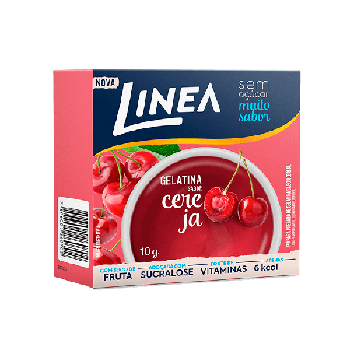 Gelatina Linea  sem Açúcar Cereja 10g