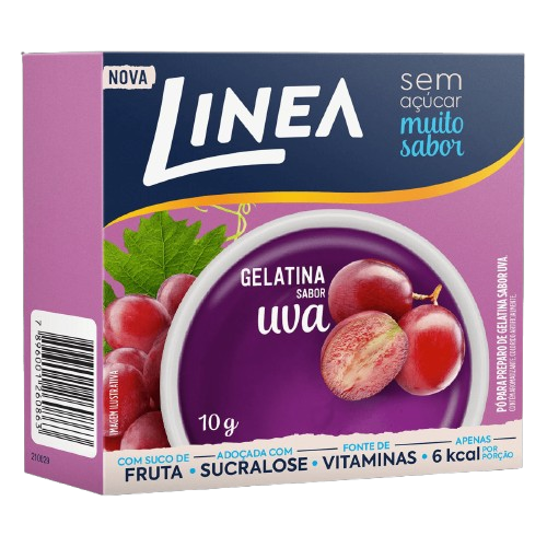 Gelatina Linea Sucralose Uva 10g