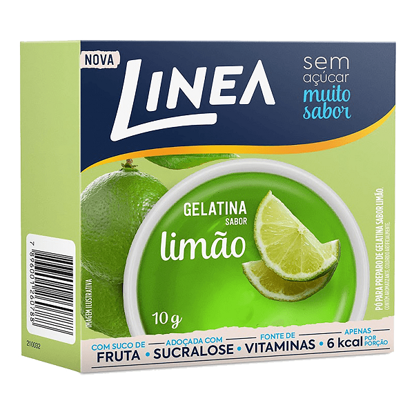 Gelatina Linea Sucralose Zero Limão 10g