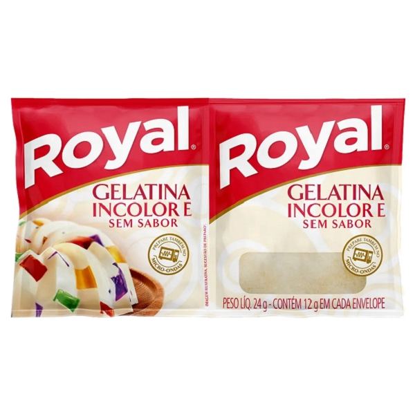 Gelatina Royal Incolor sem Sabor 24g