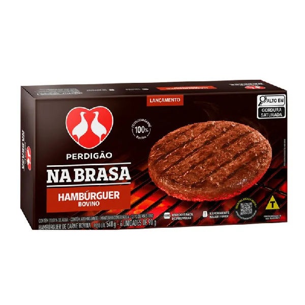 Hambúrguer Bovino Perdigão Nabrasa 540g