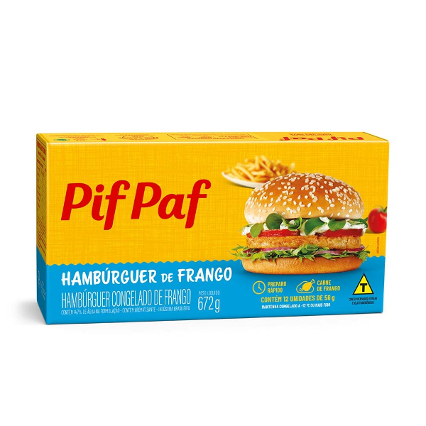 Hambúrguer Pif Paf Frango 672g