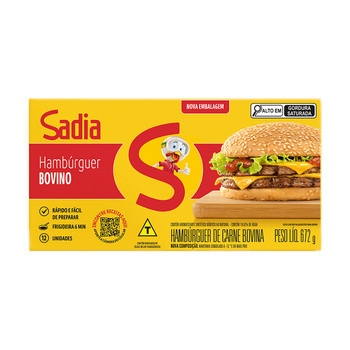 Hambúrguer Sadia Bovino 672g