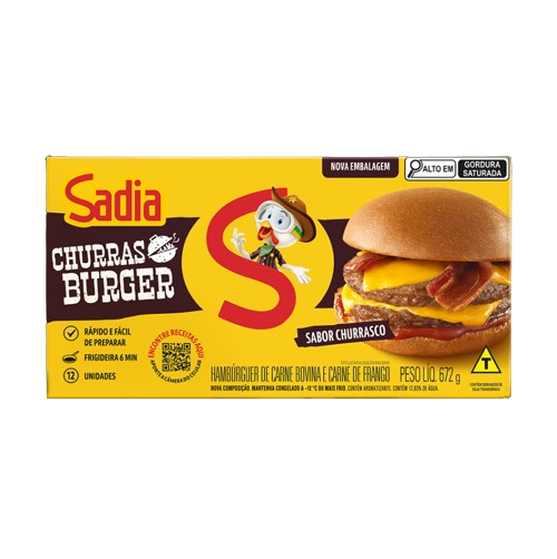 Hambúrguer Sadia Bovino Churrasco 672g