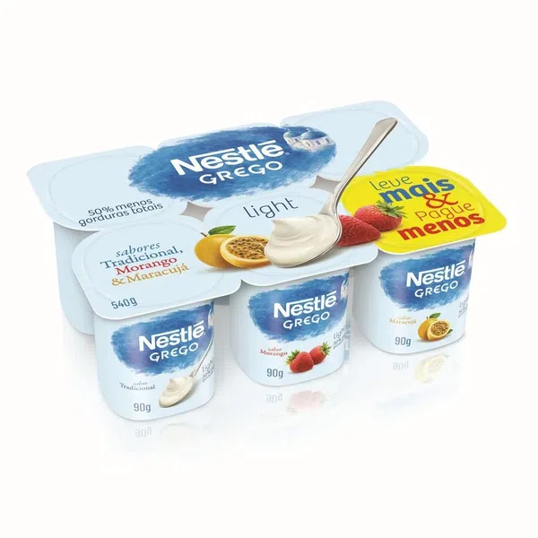 Iogurte Nestlé Grego Light 3 Sabores 540g