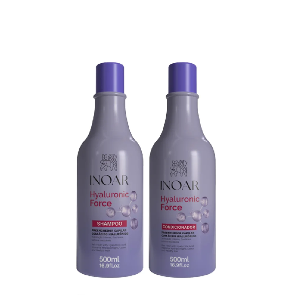 Kit Inoar Hyaluronic Force Shampoo+Condicionador 500ml