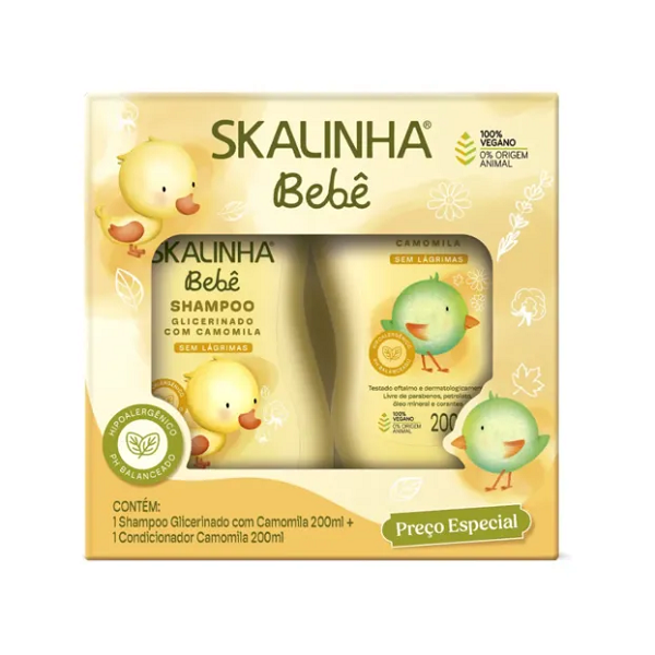 Kit Shampoo + Condicionador Camomila Skalinha Bebê 200ml