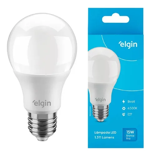 Lâmpada de Led Elgin Branca Fria 15w