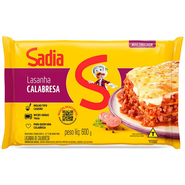 Lasanha Sadia Calabresa 600g