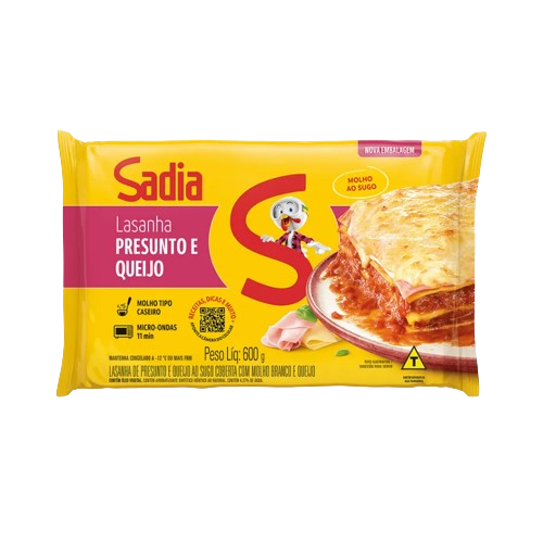 Lasanha Sadia Presunto e Queijo 600g
