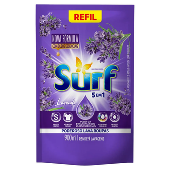 Lava Roupas Surf Liquido Lavanda Refil 900ml