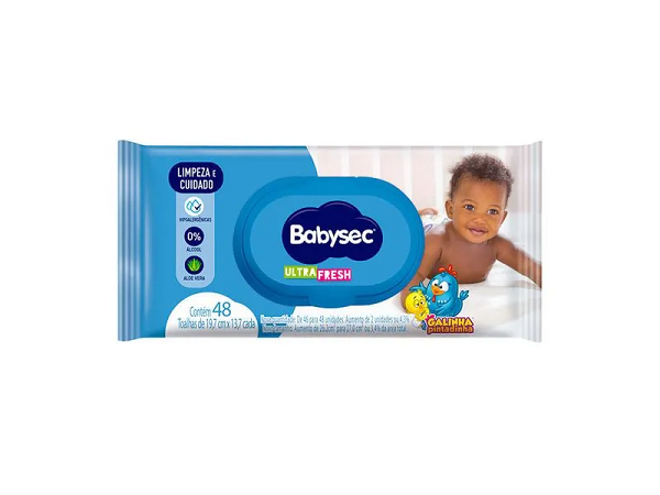 Lenço Umedecido Babysec com 48un
