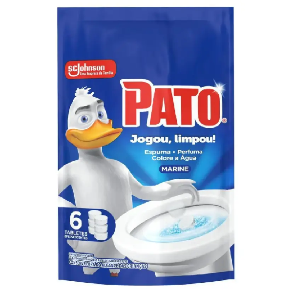 Limpa Sanitário Pato Tablete Marine 6un
