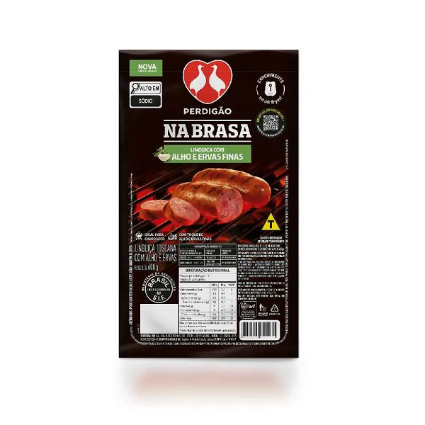 Linguiça Perdigão com Alho e Ervas Na Brasa 600g