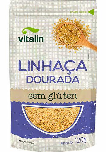 Linhaça Dourada em Grãos Vitalin sem Glúten 120g