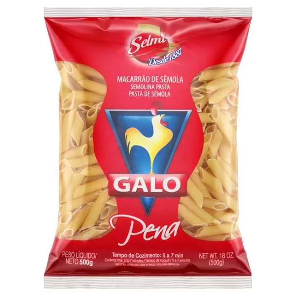 Macarrão Galo Sêmola Pena 500g