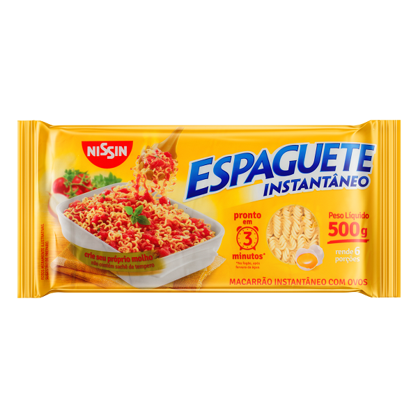Macarrão Nissin Miojo Espaguete Amarelo 500g