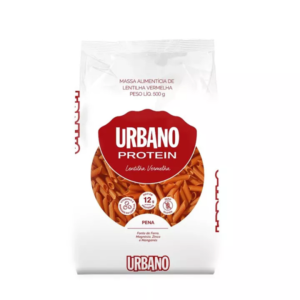 Macarrão Urbano Protein Pena Lentilha Vermelha sem Glúten 500g