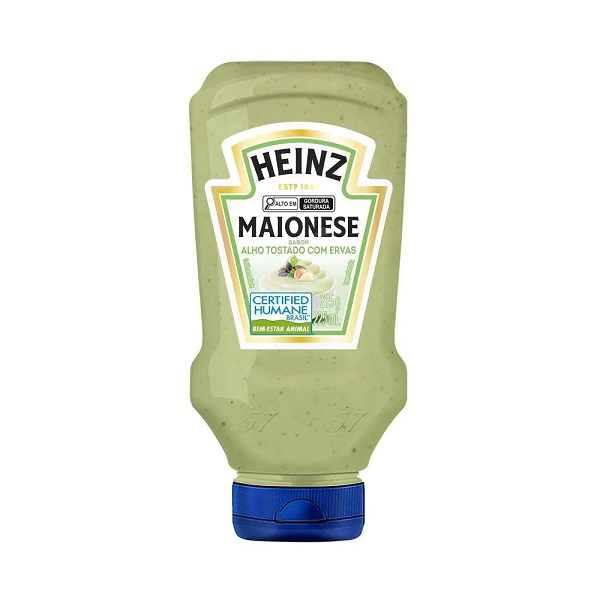Maionese Heinz Alho Tostado com Ervas Squeeze 215g