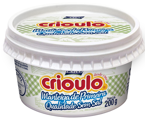 Manteiga Crioulo sem Sal 200g