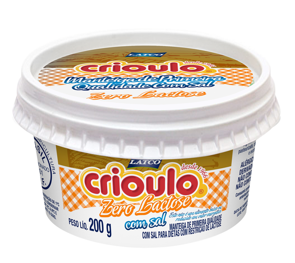 Manteiga Crioulo Zero Lactose 200g