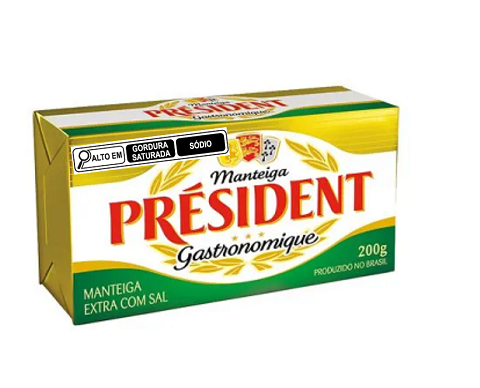 Manteiga President com Sal Tablete 200g