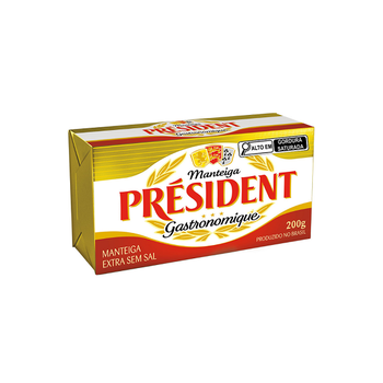 Manteiga President sem Sal Tablete 200g