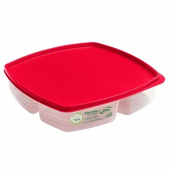 Marmita Fresh com Tampa 4 Divisorias Alves Sortido 1,6l