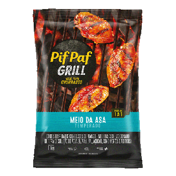 Meio da Asa Pif Paf Temperada 1kg