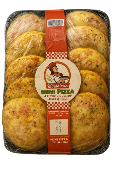 Mini Pizza Minas Pão Presunto e Queijo 450g