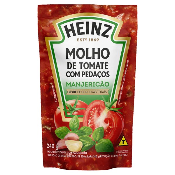 Molho de Tomate Heinz Manjericão 240g